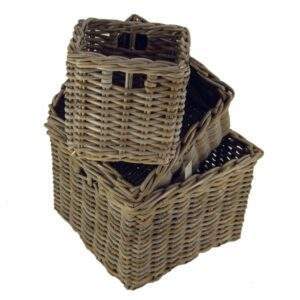 Kastmand in Grey rotan
