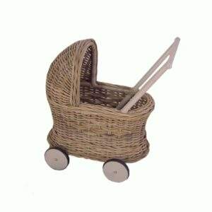 Poppenwagen Carmen in Grey rotan