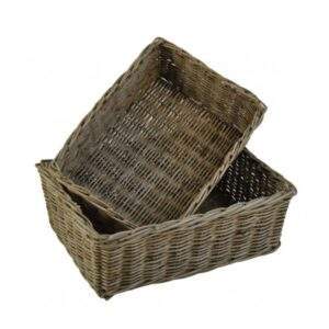 Mandje rechthoek in Grey rotan