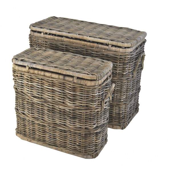 schade Maken Staat Opbergmand hoog 60x30x55 & 80x40x65 in Grey rotan – Rotanmanden, de webshop  voor rotan artikelen