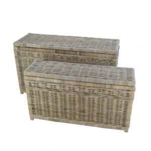 Opbergmand hoog in Grey rotan