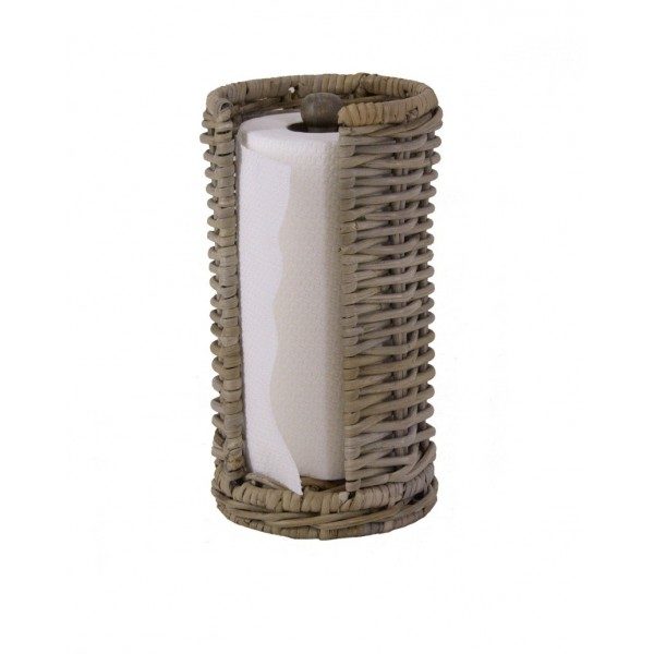 Keukenrolhouder in Grey rotan