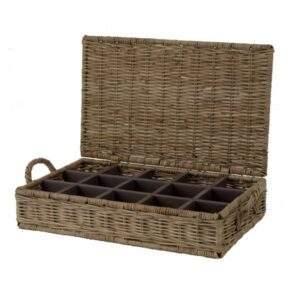 Theedoos in Grey rotan