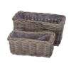 Mandje rechthoek in Grey rotan