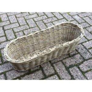 Ovale Mand in Grey rotan