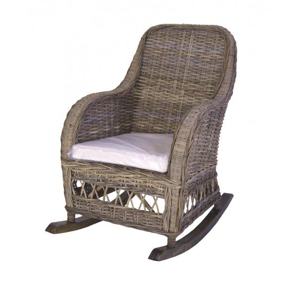 Schommelstoel Batavia in Grey rotan