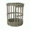Stokbroodmand rond in Grey rotan