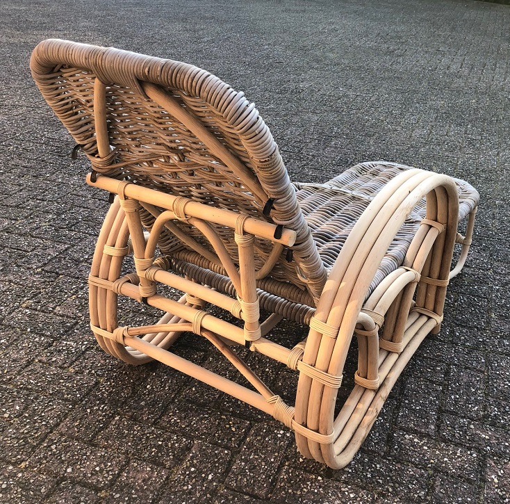 Rotan Ligstoel Norman in Grey rotan – Rotanmanden, de webshop rotan artikelen