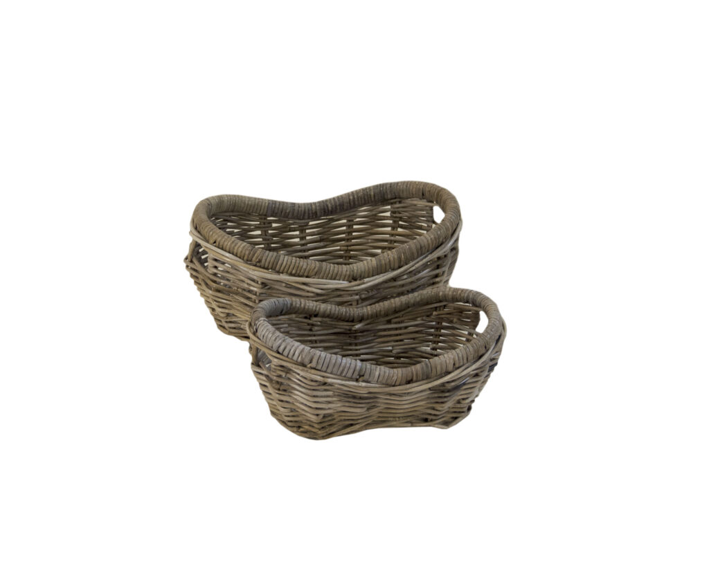 Kesper Broodmandje met stof - kunststof - bruin - 35 x 16 cm | Fun en Feest